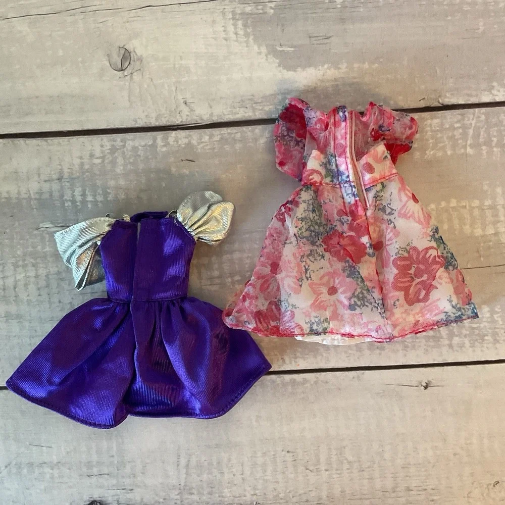 Barbie Mattel Dresses‎ Lot Of 6 Pink Purple Blue Yellow Short Casual Fancy Party